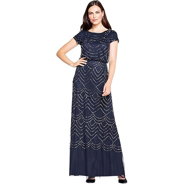 adrianna papell embroidered a-line dress Adrianna Papell main image 1