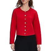 Selagira Spring Fall Cardigan Sweaters for Women Crewneck Button Down Open Front Chunky Cardigan Knit Sweater Jacket Coat