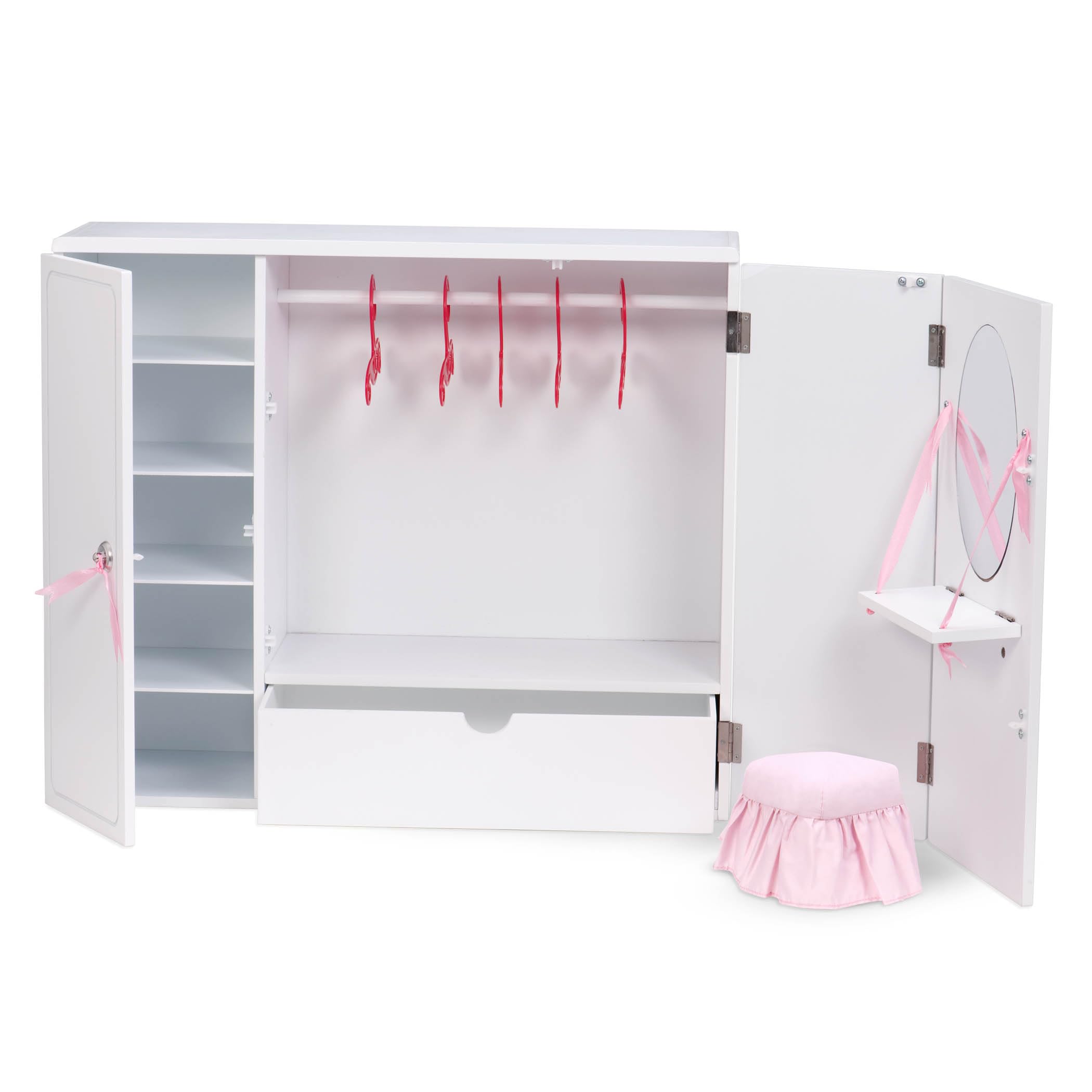 Our Generation – 18-Inch Doll Accessories – Bedroom Closet Set – Dollhouse Furniture – Pretend Play 3+ Years – Wooden Wardrobe