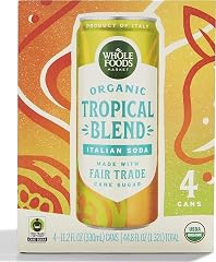 Whole Foods Market Organic Tropical Blend Italian Soda, 11.2 Fl Oz, 4 Pack