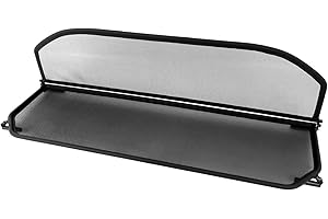 Wind Deflector for BMW E93 (2007-2014) - Foldable - with Quick Release Fastener - Black | Windstop | Wind Blocker