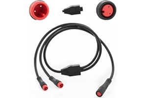 baluoqi 1T2 Y-Splitter Extension Wire with Julet Type 2pin Connector for Bike Headlight Cable in eBike Conversion Kits (2pin, 7" in Length, 2 Male to 1 Femal)