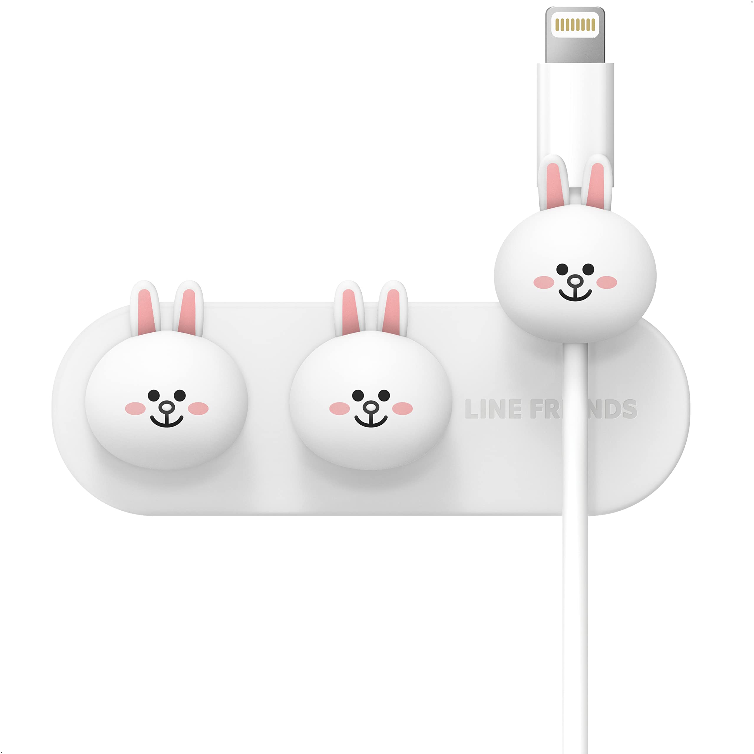 elago | LINE FRIENDS Magnetic Cable Management Buttons, Organize 3 Cables, Powerful magnets, Reusable Sticker Attaches to Surface, Desk Organization (CONY)