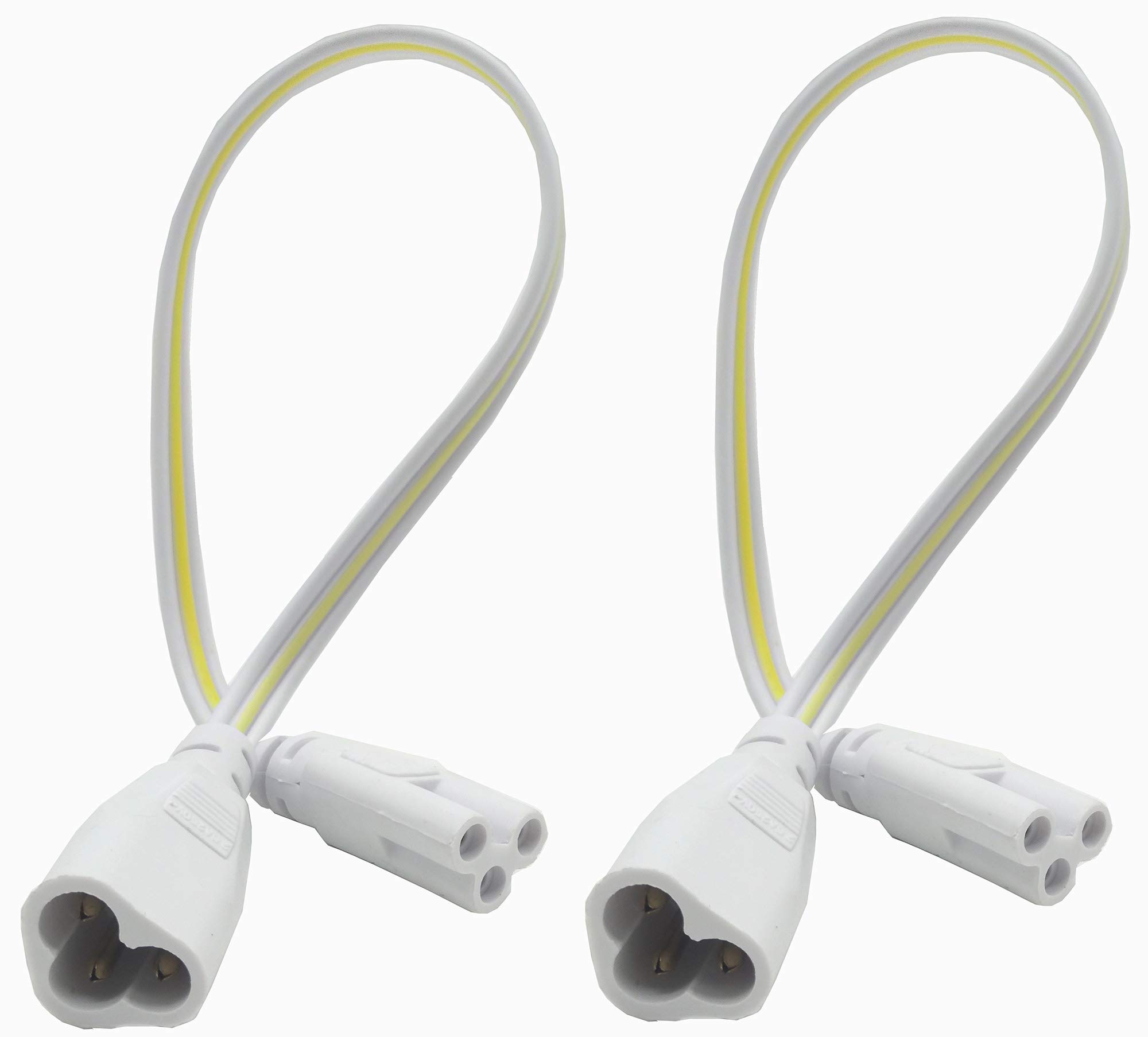 Traodin T5 T8 LED Lamp Connecting Wire Ceiling Lights Daylight Integrated Tube Cable Linkable Cords for LED Tube Lamp Holder Socket Fittings with Cables 30CM (2-Pack 3Pin M/F)