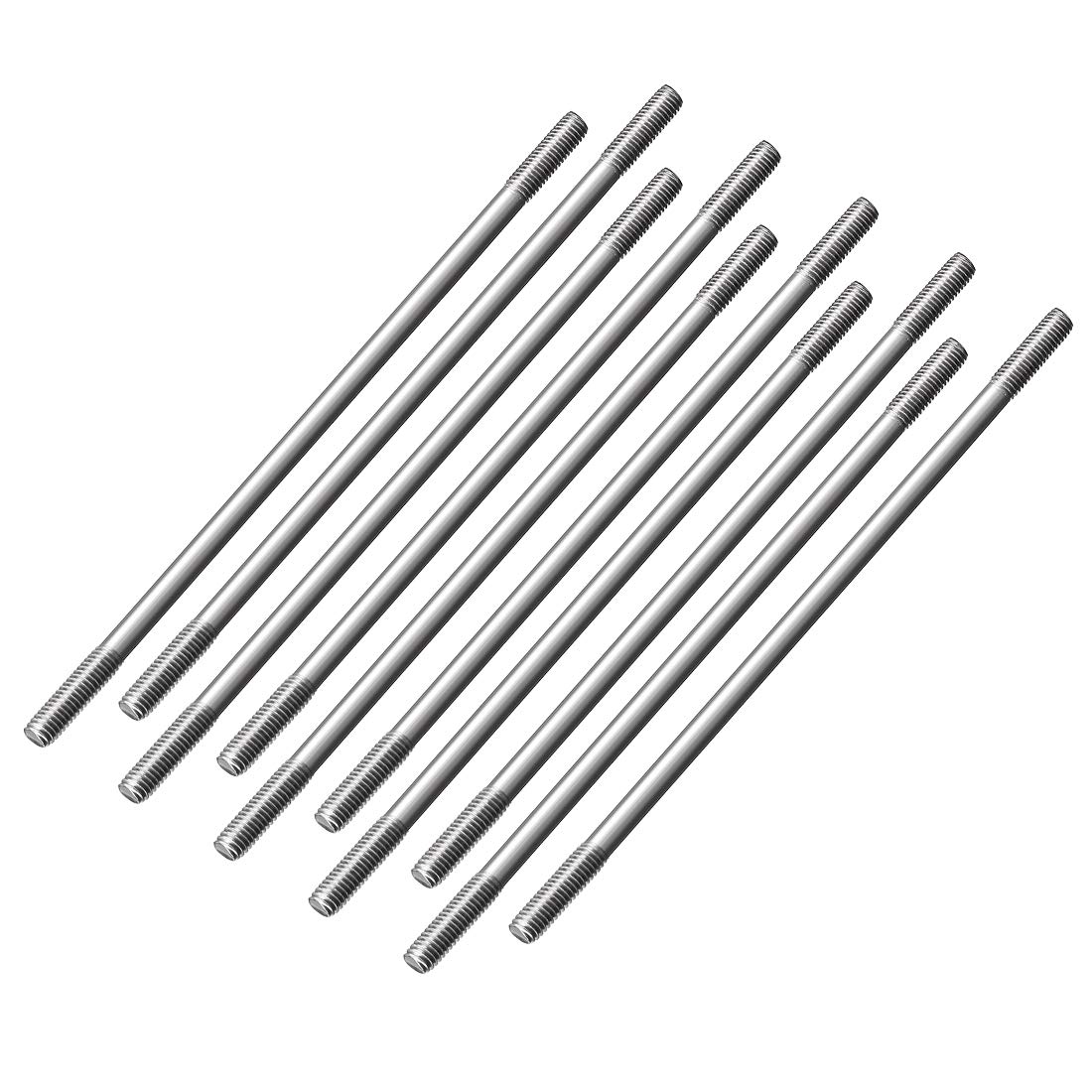 uxcell M3x85mm Pushrod Connector Stainless Steel Rod Linkage,for RC Boat,Car,Airplane,Helicopter,10pcs