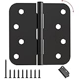 4" X 4" Black Door Hinges – 36 Pack Matte Black