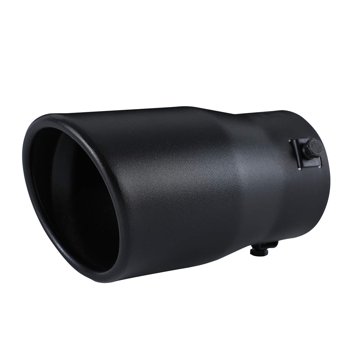 Photo 1 of TriTrust Exhaust Tip, 2-2.75 inch inlet adjustable, Fit 2''/2.25''/2.5''/2.75'' Outer diameter Tailpipe, 3.5''Outlet 6''Long Muffler Tip, Black Powder Coated Stainless Steel Tail Tip