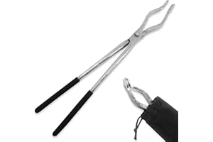 GONGYI 17" Hinge Style Crucible Tongs for Gold Copper Silver Bronze Recycle Metal Smelting Refining Casting Tool