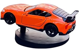 YimiBloss Drift & Turn Mini Car Model Dashboard Ornament – Dynamic Interactive Car Decor for Enthusiasts Vehicle Interior Dashboard Drifting Decorations Accessories Gifts (Orange-Red)