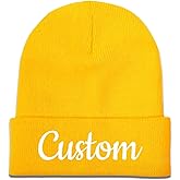 Custom Knitted Beanie Hat - Design Your Own Personalized Winter Hat for Men & Women Gifts
