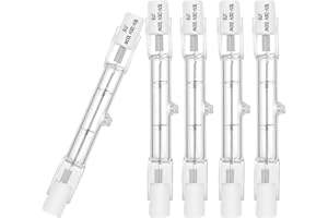 5 Pack R7S 78mm Halogen Light Bulbs100W 120V Dimmable 1000lm T3 J-Type R7S Base Double Ended Warm White 2700K