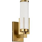 Nuvo Lighting 60/8041 Roselle - 1 Light Bath Vanity-13.75 Inches Tall and 4.5 Inches Wide, Finish Color: Natural Brass