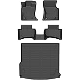 AZYT Floor Mats & Cargo Liner for Range Rover Velar 2021-2025 2026, All Weather Automotive TPE Floor Liners Set Anti-Slip Waterproof Accessories (Car Mats+Trunk Mat) Black