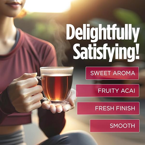 VITACUP SLIM INSTANT TEA PACKETS FOR DIET SUPPORT, OOLONG TEA W/B VITAMINS, GARCINIA, INULIN & ACAI, ON-THE-GO INSTANT STICKS, 10 CT