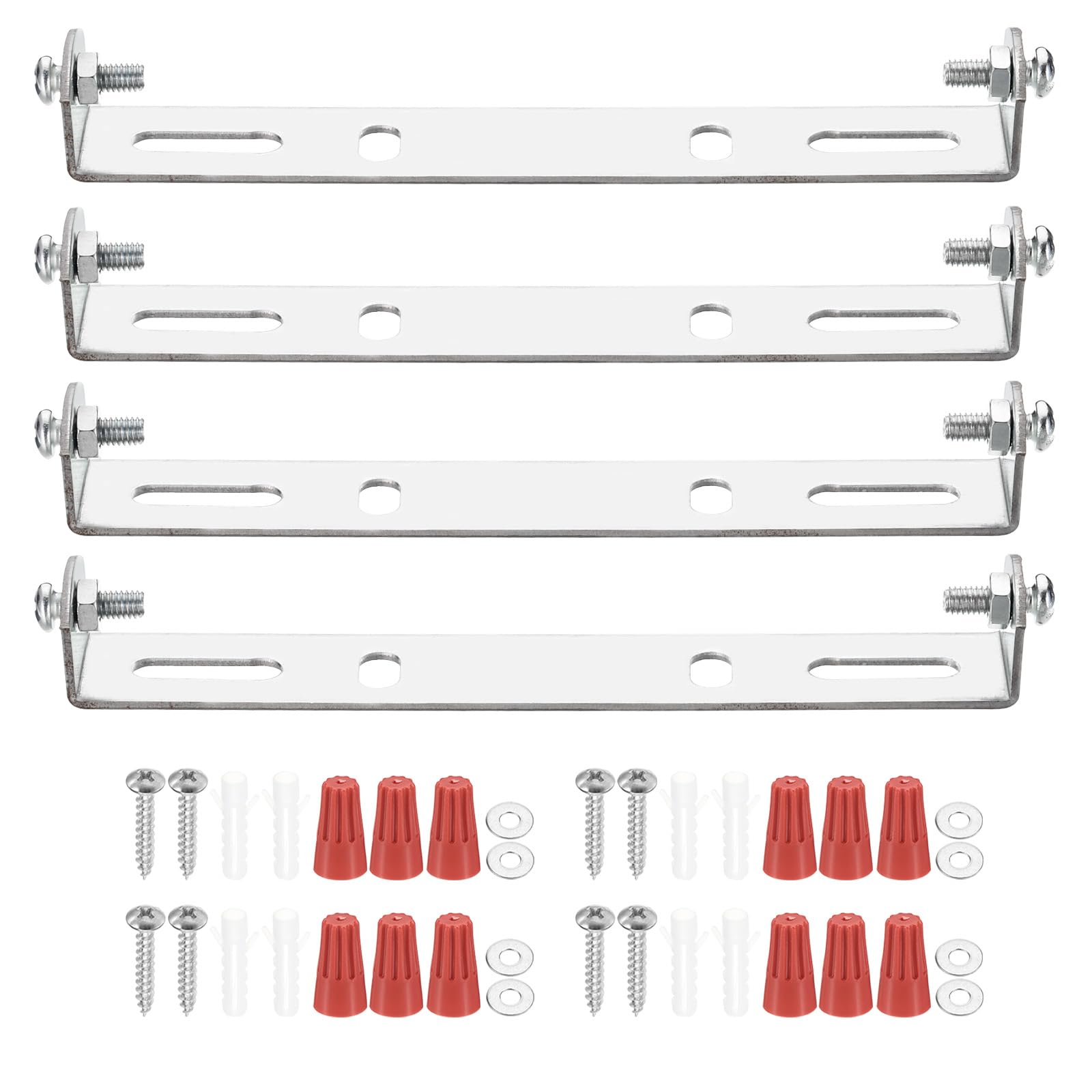 PATIKIL 125mm (4.92") Universal Light Fixture Mounting Bracket Kit, 4 Set Light Crossbar Ceiling Light Plate with Screw for Wall Light Ceiling Light Pendant Chandelier