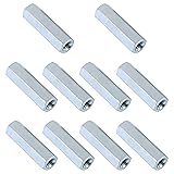 NIDAYE 10 Packs 5/16"-18 Rod Coupling Nuts, Metric