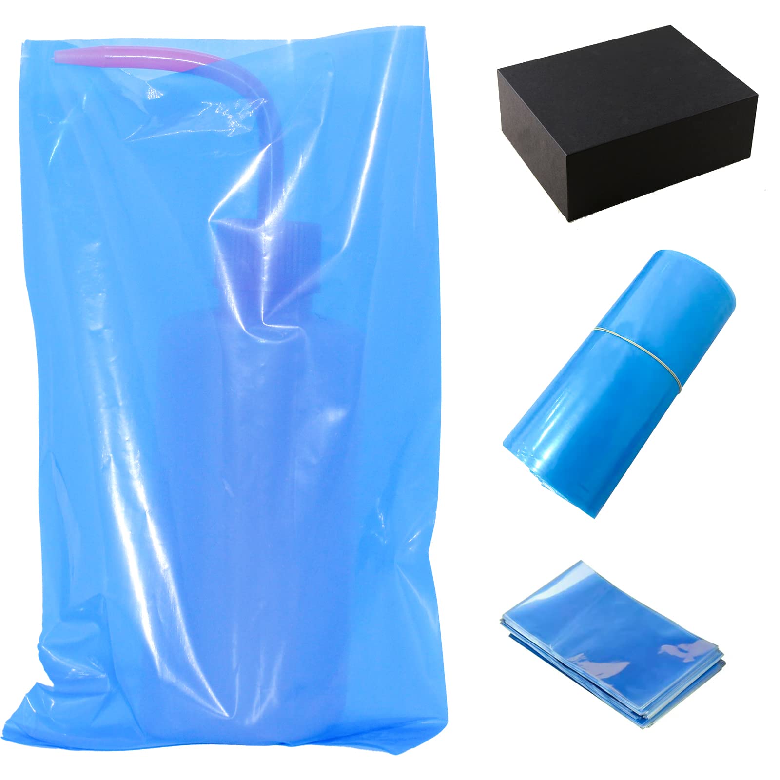 250pcs Tattoo Wash Bottle Bags,6inX9in Black Thicken Odorless Disposable Squeeze Bottle Bags,for Tattoo Bottles Tattoo Supplies Tattoo Kits (blue)
