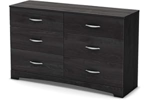 South Shore Step One, Contemporary, Clothing Storage, Six, Bedroom, Dresser Chest of Drawers, Gray Oak