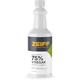 Zeiff 75% Pure Concentrated Vinegar - Technical Grade Acetic Acid Solution for Home and Outdoor Use - Cleaning Vinegar for Home &amp; Laundry - 32 Oz