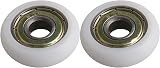 CNBTR 8x30x8.5mm White Ball Bearing Pulley Roller Wheel 87KG Load Pack of 4 view 2