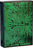 Circuit Neon Green Playing Cards with Free Card