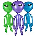 Block Buster Costumes Set of 3 Assorted 36" Inflatable Martian Aliens Prop Toy Decorations