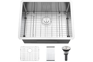 Stainless Steel Undermount Laundry Room Sink-VASOYO 24x19x13 Undermount Laundry Sink Stainless Steel Utility Sink 16 Gauge Single Bowl Undermount Kitchen Sink Deep Laundry Room Sink Outdoor Sink Basin