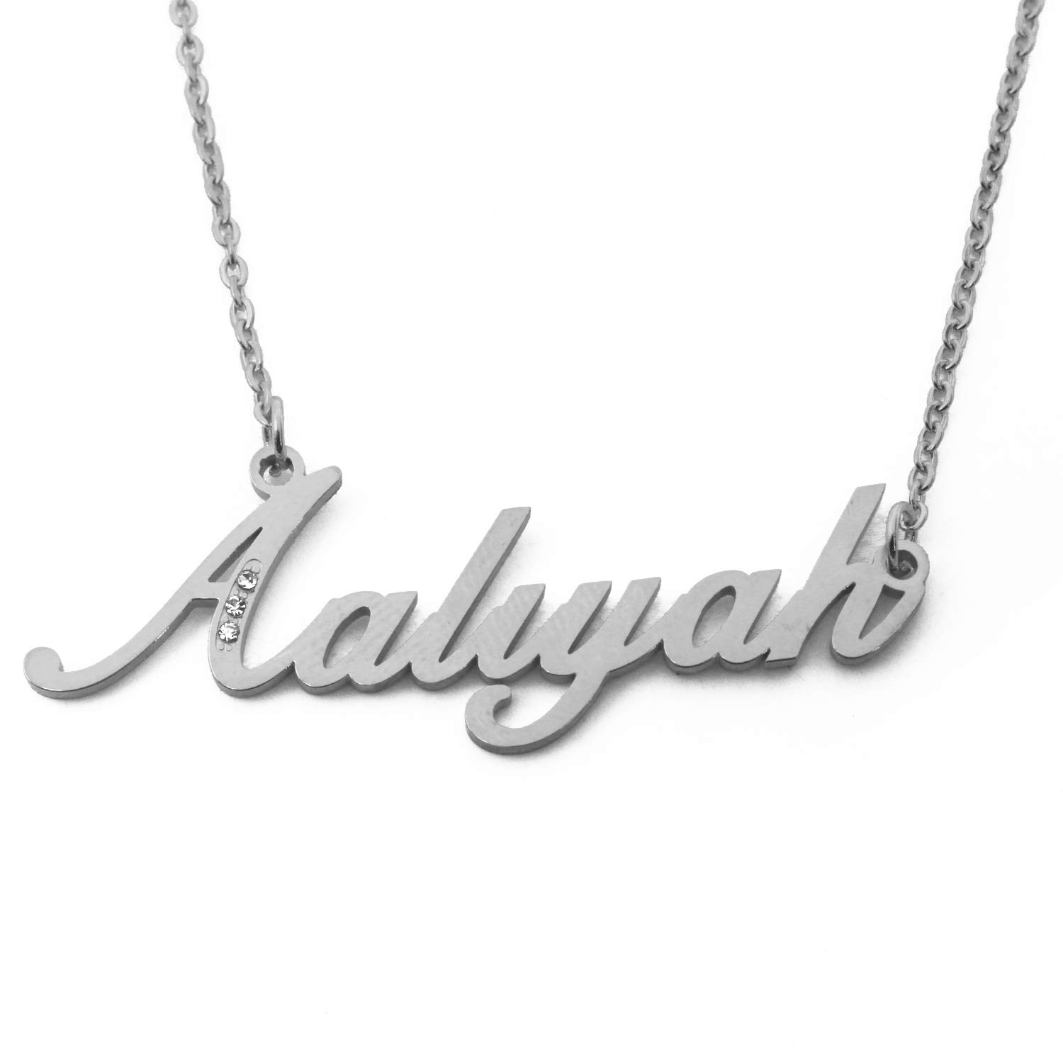 Kigu Aaliyah Personalised Milan Name Necklace - 18ct Aaliyah Plated Packaging