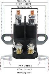 Spares2go Solenoid Starter Switch 4 Pole Relay 12V for Countax Westwood Ariens view 2