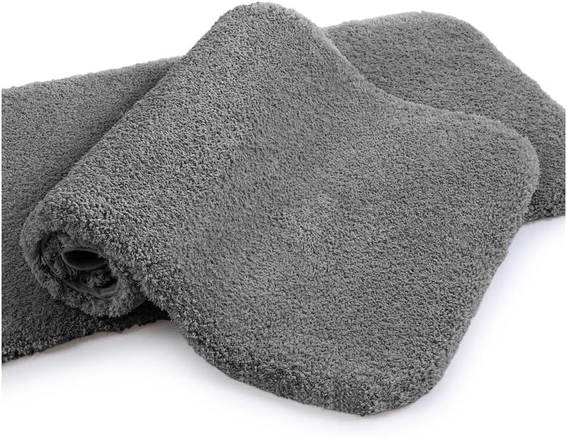 Thickened Non Slip Bath Mat 2 Pack 40x60cm Dark Gray