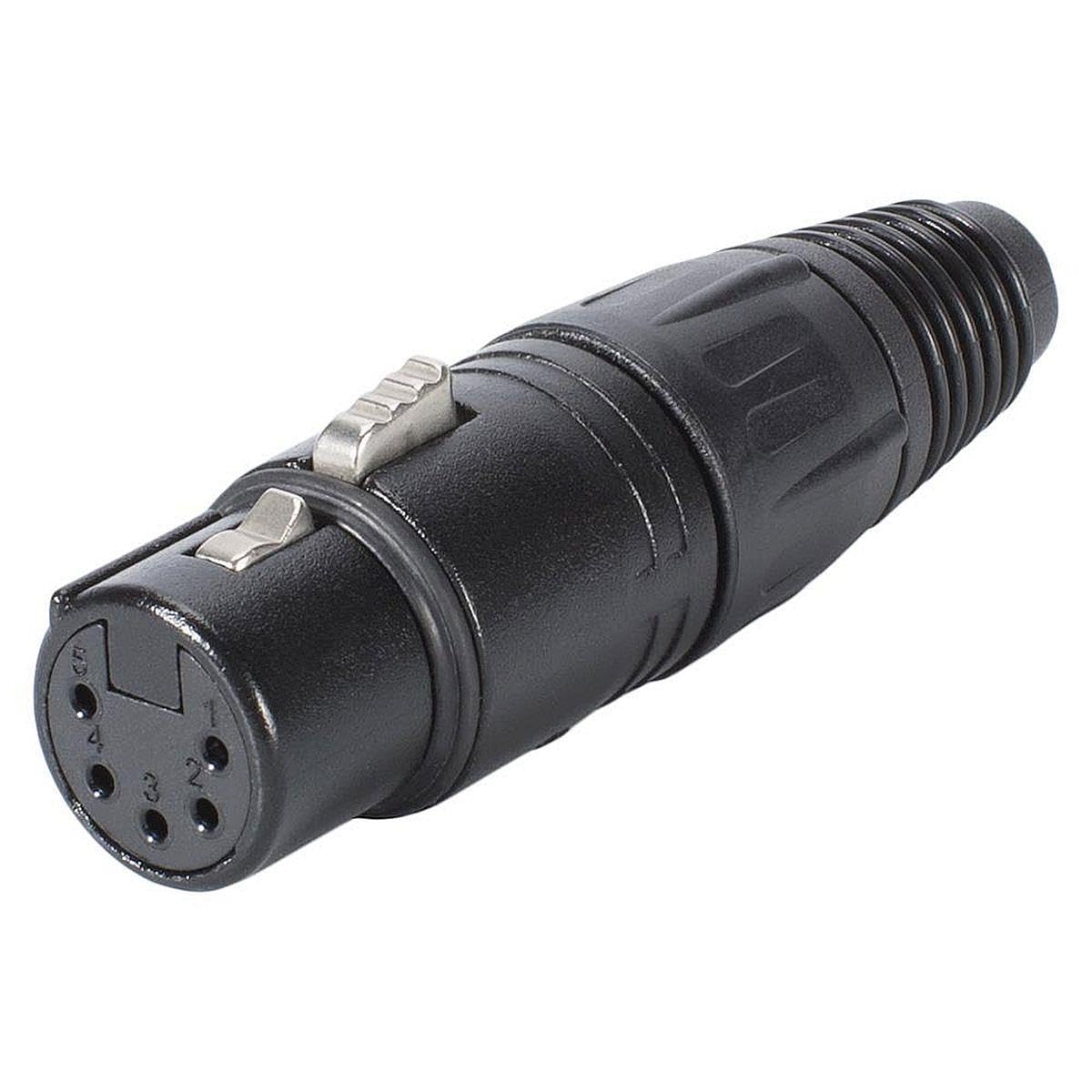 Neutrik NC5FX-BAG Female 5 Pin XLR Line Connector With Silver Plated Contacts