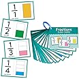 Lachilly Fraction Number Flash Cards - Graphically Illustrated Simplification Math Flashcards for Elementary School - from Whole Number to Twelfths for Ages 8+, 35 Cards
