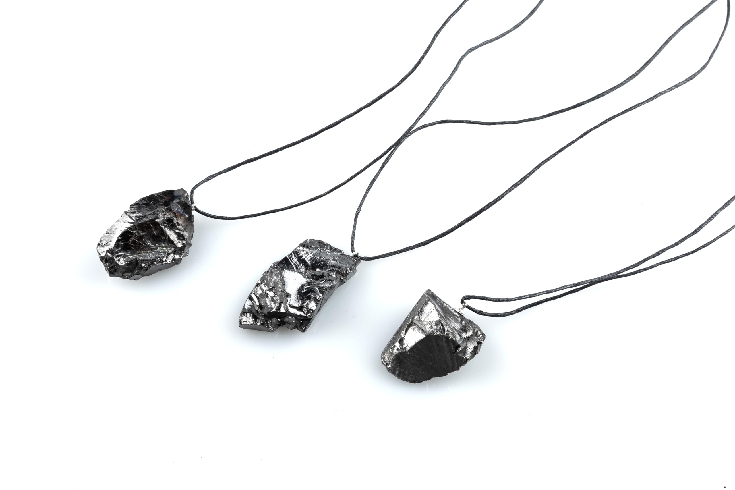 SN NATURSTEIN UG - Pendants 'Elite' of Mineral Shungite 6-9 gr | Gem Stone from Karelia - 3 Units — image 1