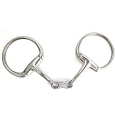AJ Tack French Link Curved Eggbutt Snaffle Bit, 5 in 14mm