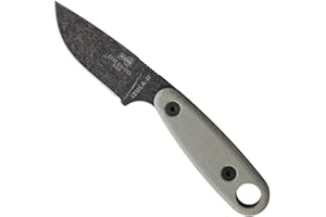 ESEE Knives Izula-II Fixed Blade Knife, w/Micarta Handle, Molded Sheath, & Clip Plate (Black Oxide)