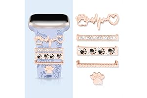 5 Pcs Sparkling diamond watch strap pendant, compatible with Apple Watch 11/10/9/8/7/6/5/4/3/SE 3/2/1 (46mm, 45mm, 44mm, 42mm