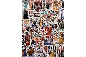 DRINK MONKEYS NBA Basketball Legends Sticker Pack of 50 – Vinyl Stickers for Water Bottles, Laptops, Books, and Phone Cases – Basketball Stickers Featuring NBA Players, Logos & Motivational Decals