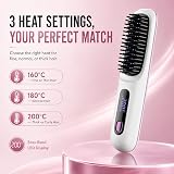 Baomaeyea Go Brush Pro UK Cordless Hair Straightener Brush 3 Temp 160-200°C view 2