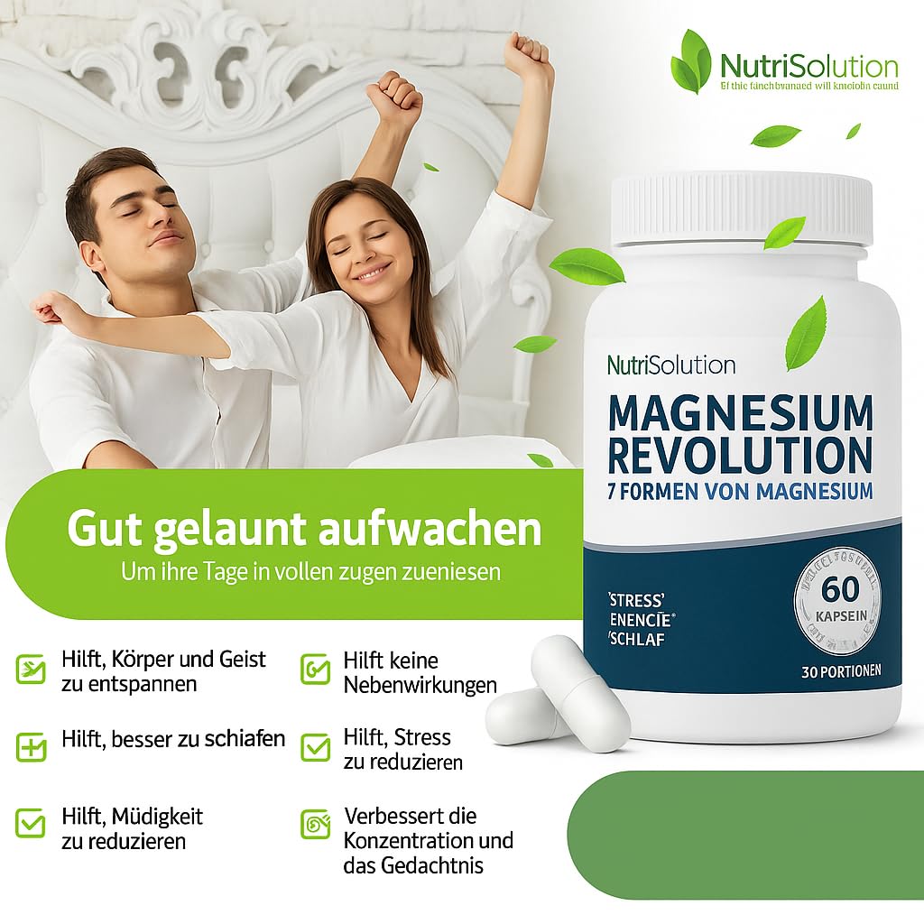 Magnesium Revolution von NutriSolution I Magnesium-Marin, Magnesium-Bisglycinat, Magnesiumcitrat, Vitamin B6 I Stressabbau, Energie, Schlafqualität I 60 Kapseln I 30 Tage Vorrat I Made in France 4