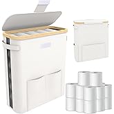 Multifunctional 40L Toilet Paper Storage Basket,Waterproof Toilet Paper Storage with Lid&Private Removable Bag,Holds 20 Standard Roll or 15 Mega Roll,Organizer for Bathroom Rv