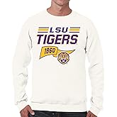 Campus Colors NCAA Adult Unisex Varsity Club Pennant Crewneck Fleece Sweatshirt, Cozy Cotton Poly Blend, Classic Design