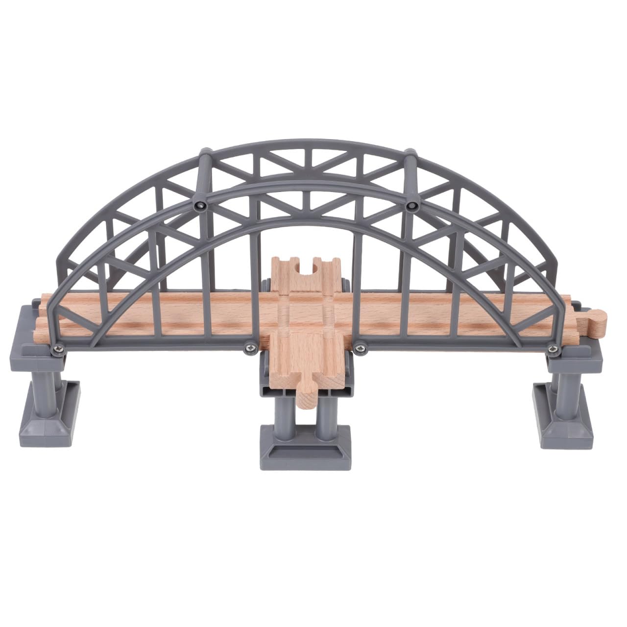 Photo 1 of Gadpiparty Rail Bridges Toy for Kids Toddlers Train Table Long Double Span Arch Bridge Wooden Train Tracks Toy Arches Viaduct Bridge Train Bulk Rail Accessory Children Plaything