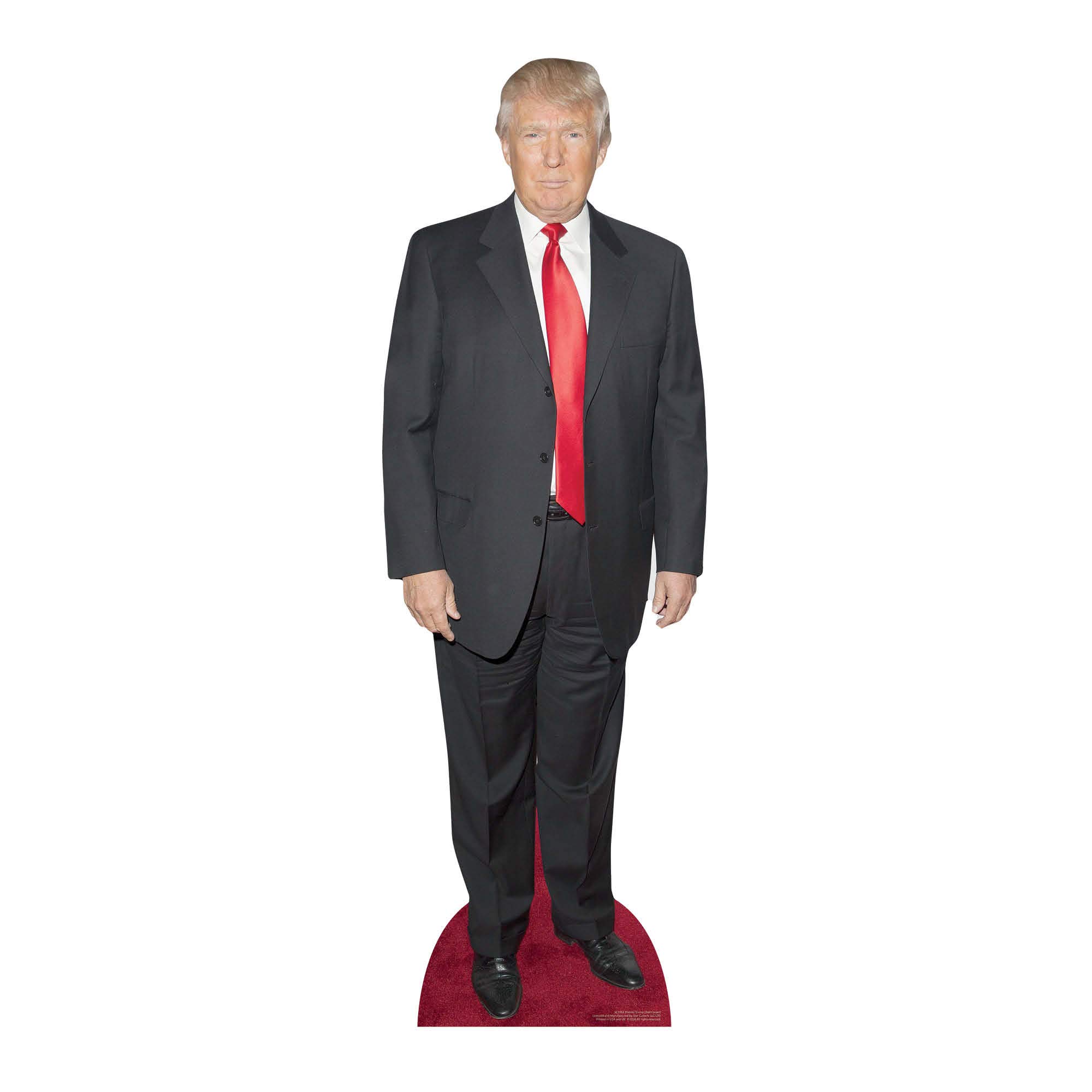 Star Cutouts SC1951 Donald Trump US President Red Tie Lifesize Cardboard Cutout – Political Party Decoration, Event Display & Collector Gift 186cm