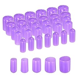 uxcell 50pcs Round Rubber End Caps