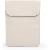 YONBEN Liner Bag iPad Sleeve Soft Case Pouch Square Inner Bag with Cotton Magnetic Closure Simple and Stylish Storage Case Available for iPad (Beige,Middle)