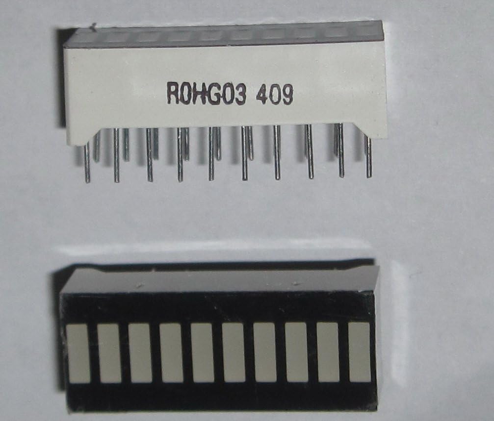 microtivity IS601 10-Segment LED Display (Red, Pack of 2)