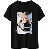 SOLY HUX Men's Graphic Tees Figure Letter Print Short Sleeve Designer T Shirt Summer Tee Tops