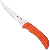 OUTDOOR EDGE 5" Wild Game Boning Knife - Fixed Blade for Processing Game and Fish with Rubberized Nonslip TPR Handle