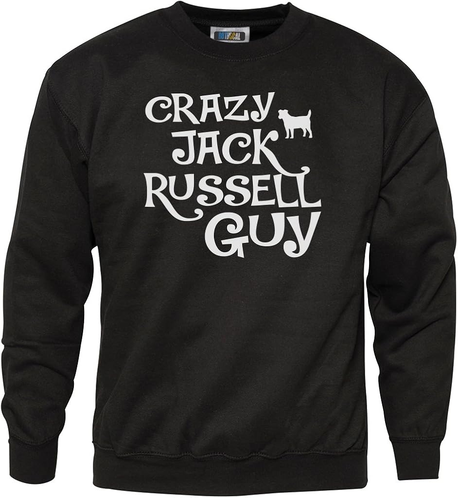 Crazy Jack Russell Guy Youth & Mens Sweatshirt Amazon.co.uk Clothing