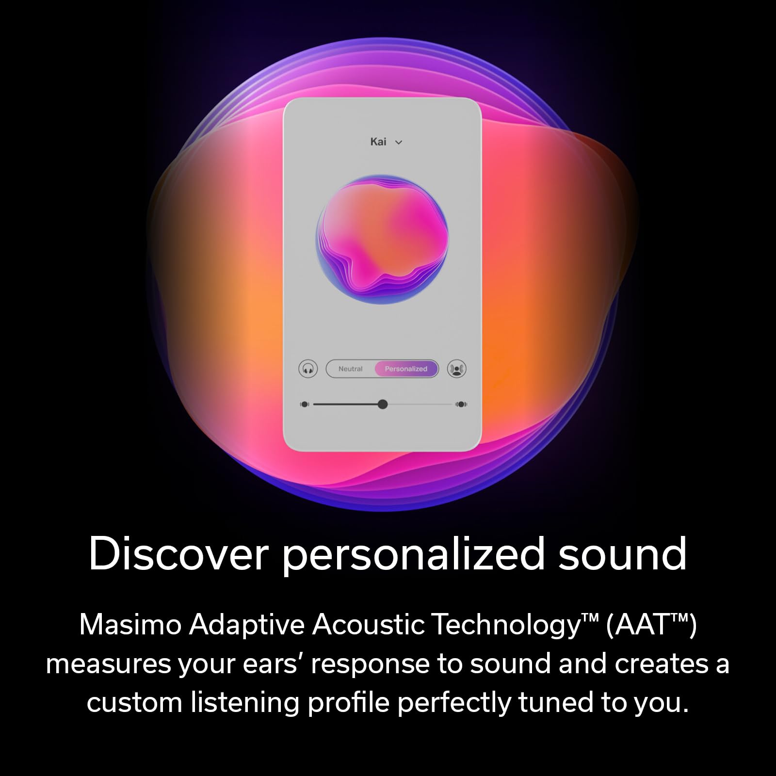 Denon PerL Pro True Wireless Earbuds - Adaptive Active Noise Cancelling, Personalized Sound with Masimo Adaptive Acoustic Technology, Spatial Audio, Long-Lasting Battery, Wireless Charging, Black